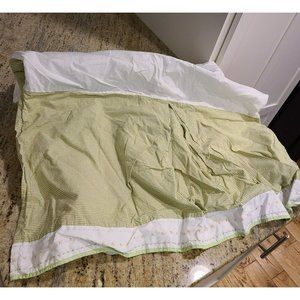 Pottery Barn Kids Green and White Bedding
